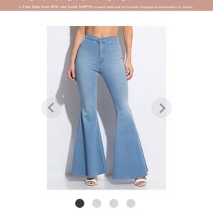 GoJane High Waist Flared Stretch Jeans